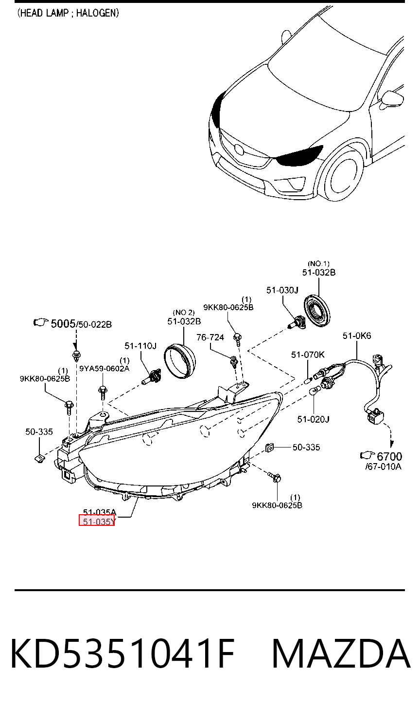KD5351041F Mazda