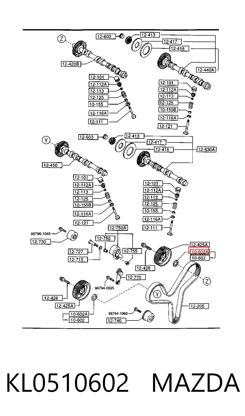  Vedação da árvore distribuidora de motor Mazda 6 carrinha (GH) (2009 - 2013) 
