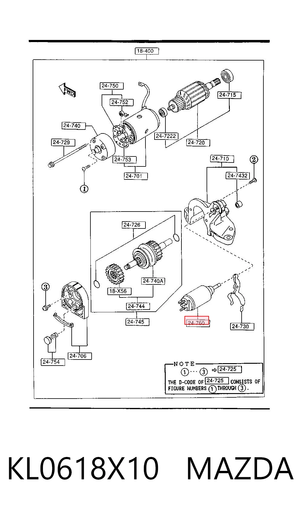 Relê retrator do motor de arranco Mitsubishi Eclipse I D22A, D27A ao melhor preço
