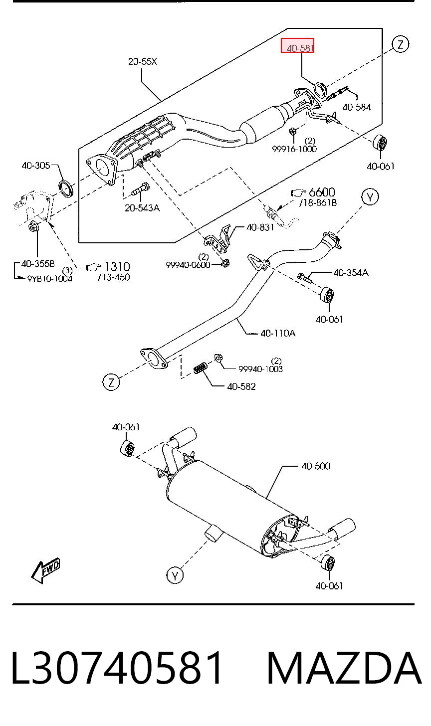 Vedante de tubo de admissão do silenciador para Mazda 6 MPS GG