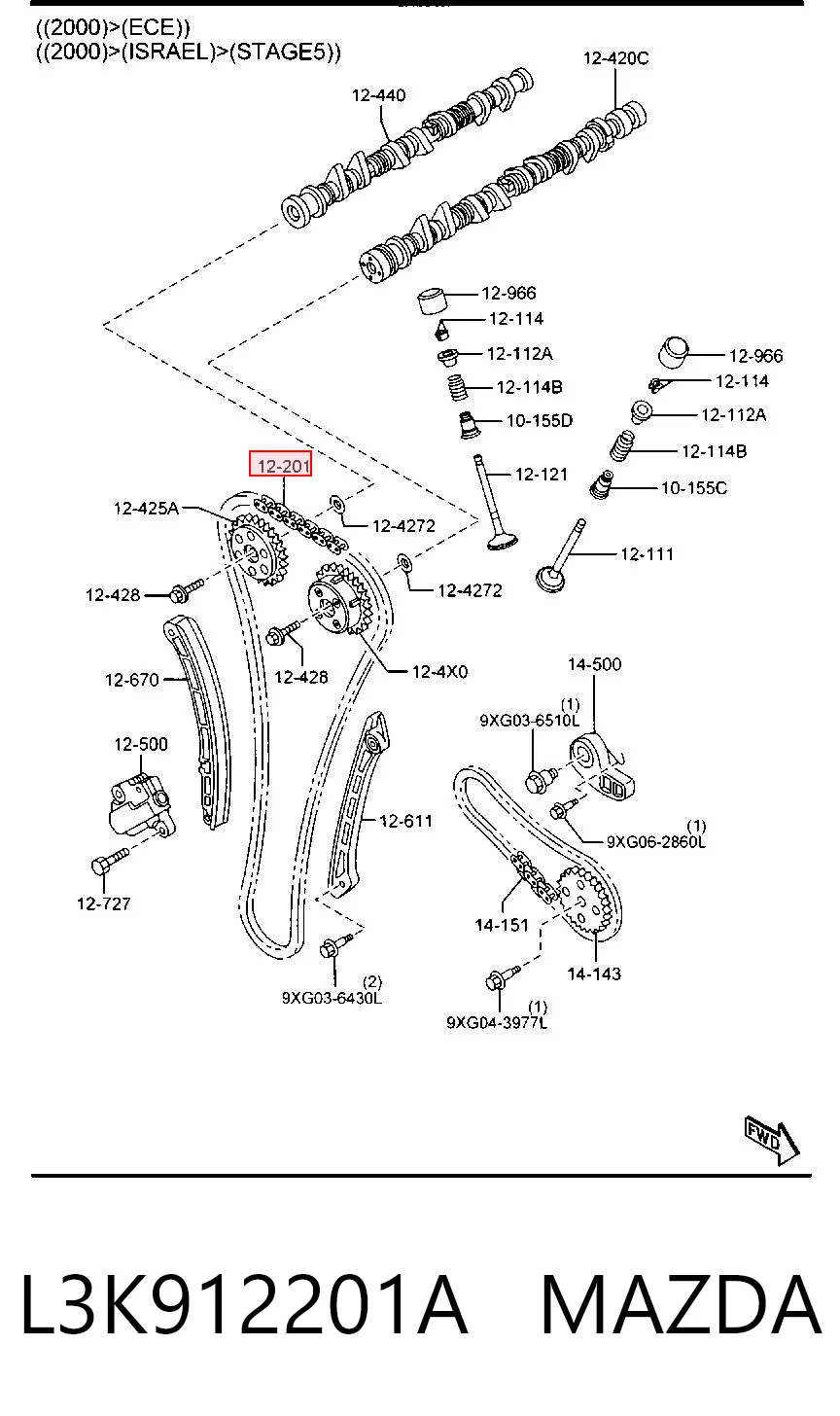 L3K912201A Mazda