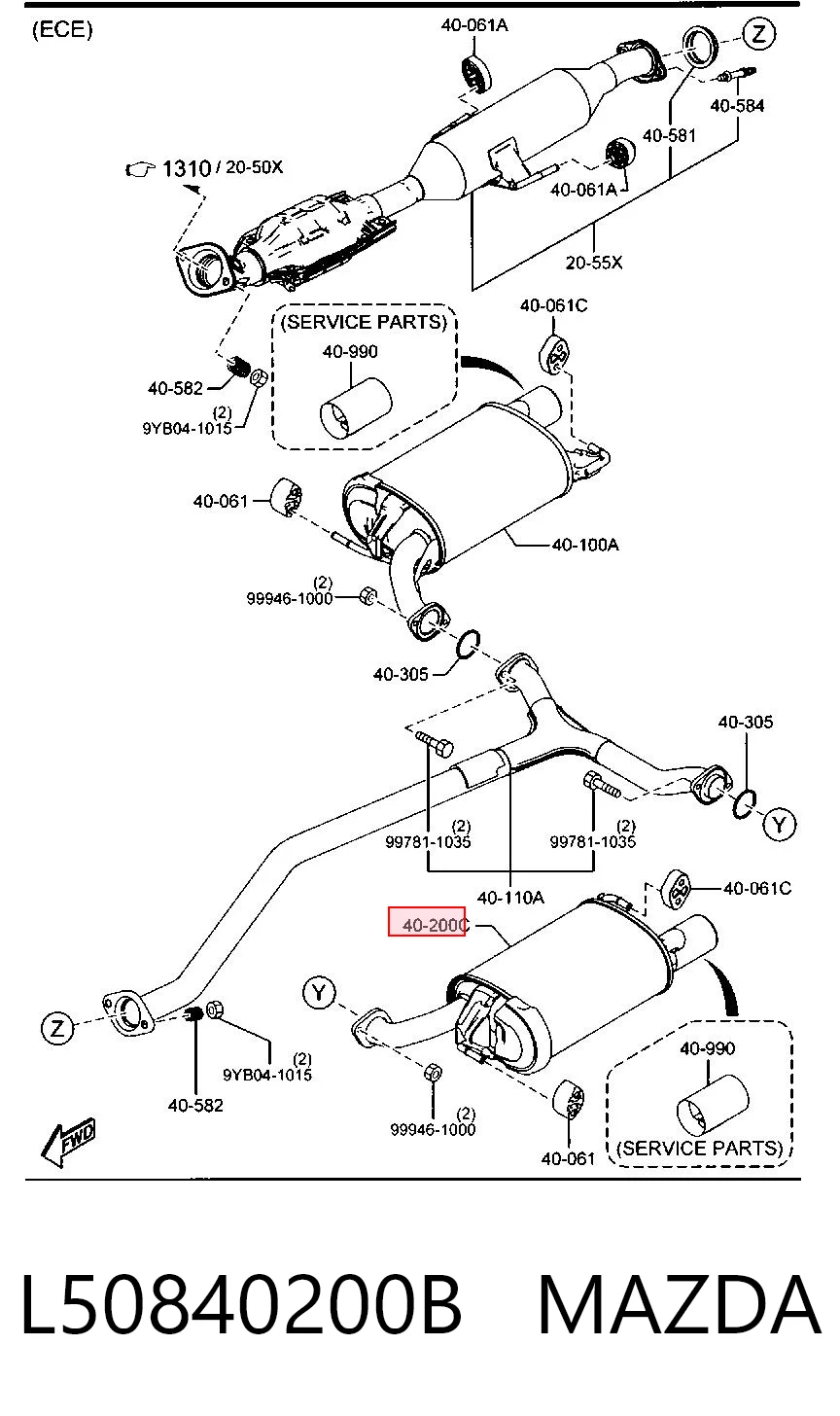 Compre Silenciador, parte traseira Mazda 6 