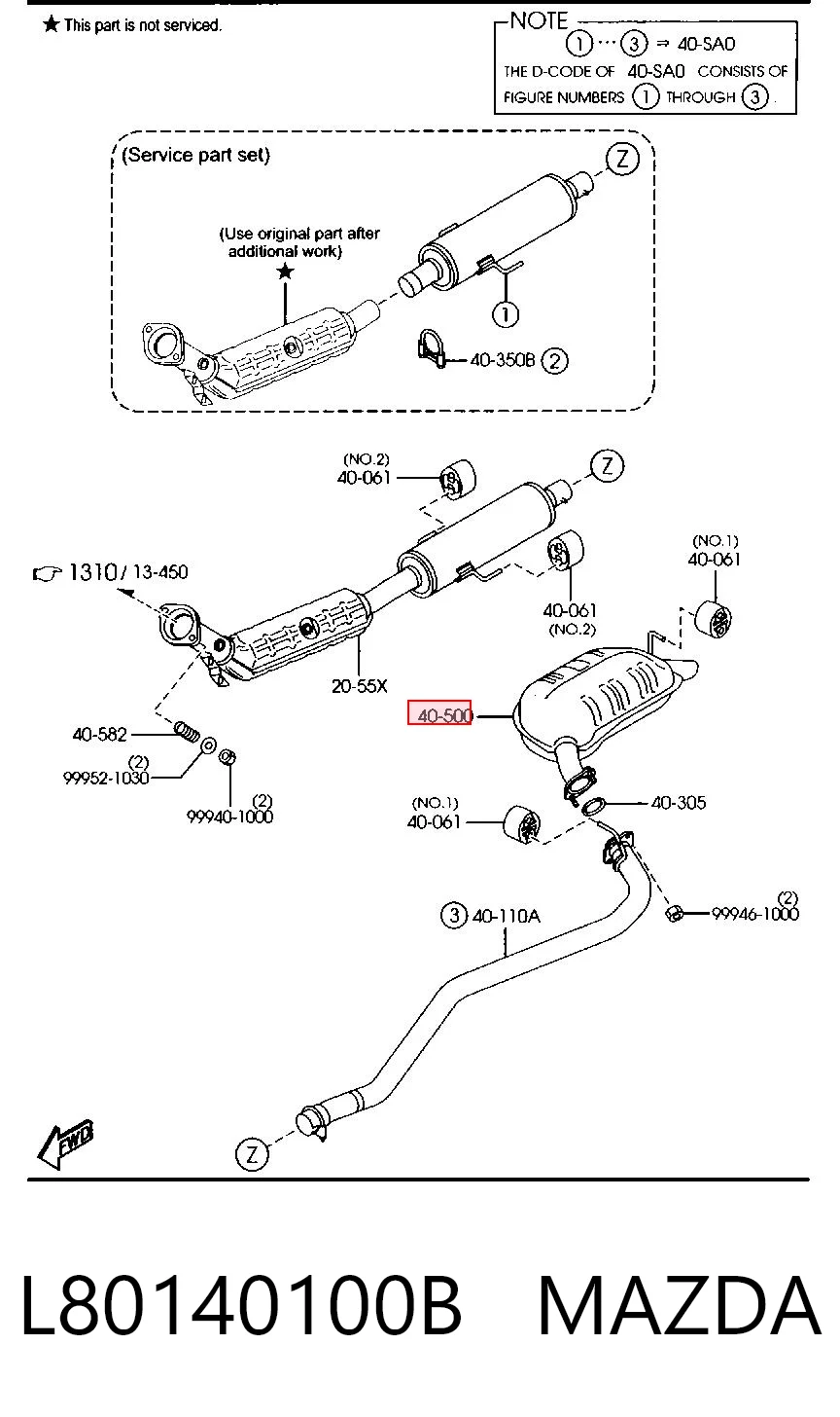 Silenciador, parte traseira para Mazda 6  GY