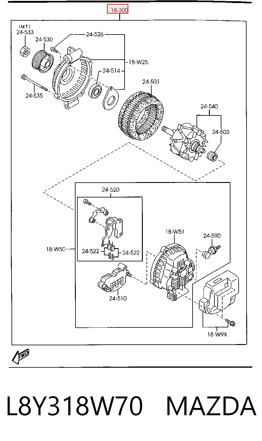 L8Y318W70 Mazda