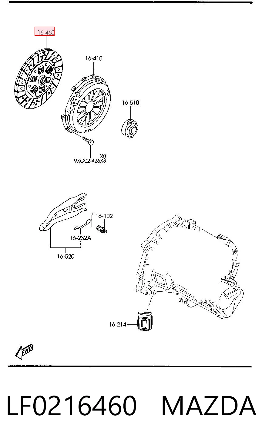 Disco de embraiagem para Mazda 6  GY