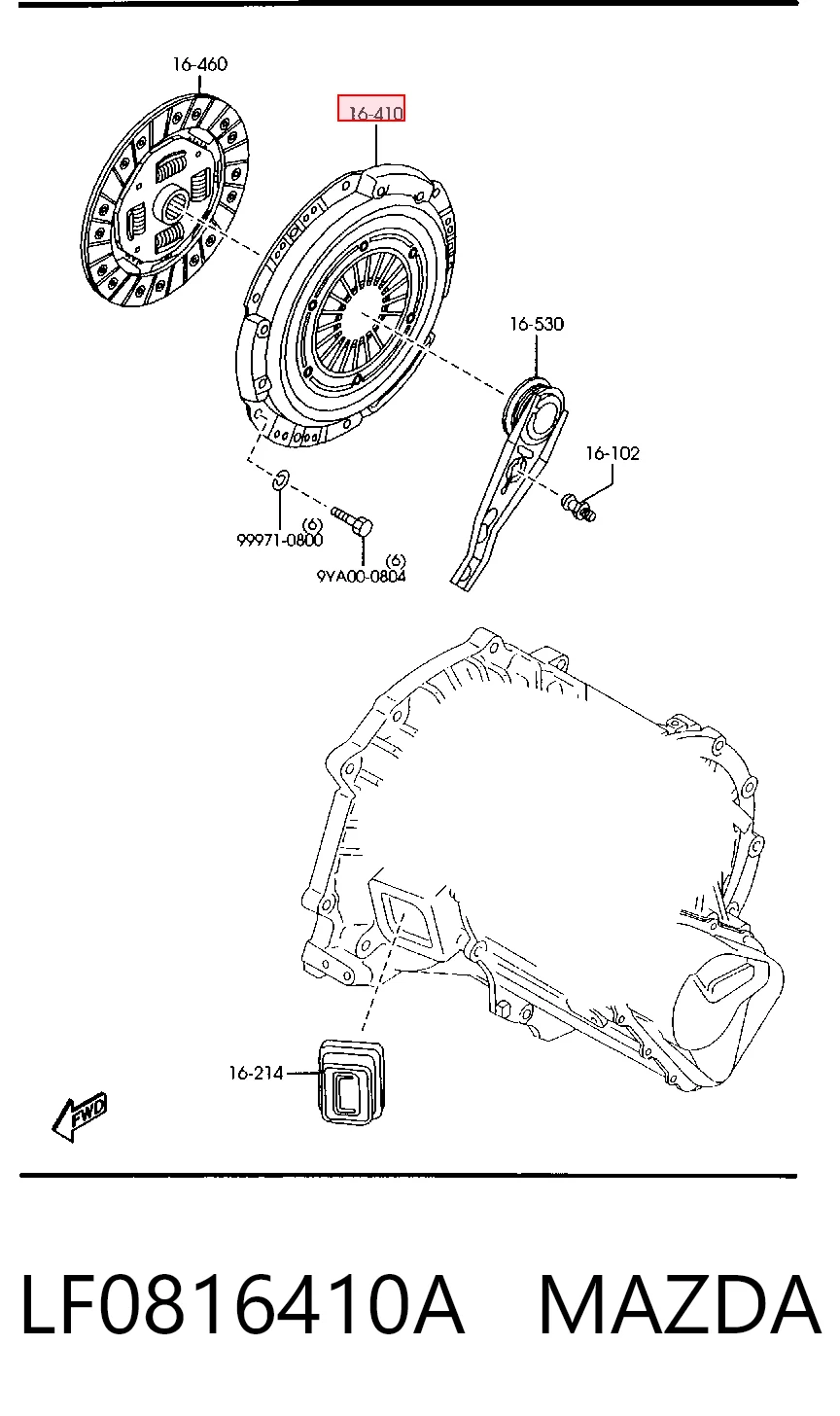 Cesta de embraiagem para Mazda 3 BL