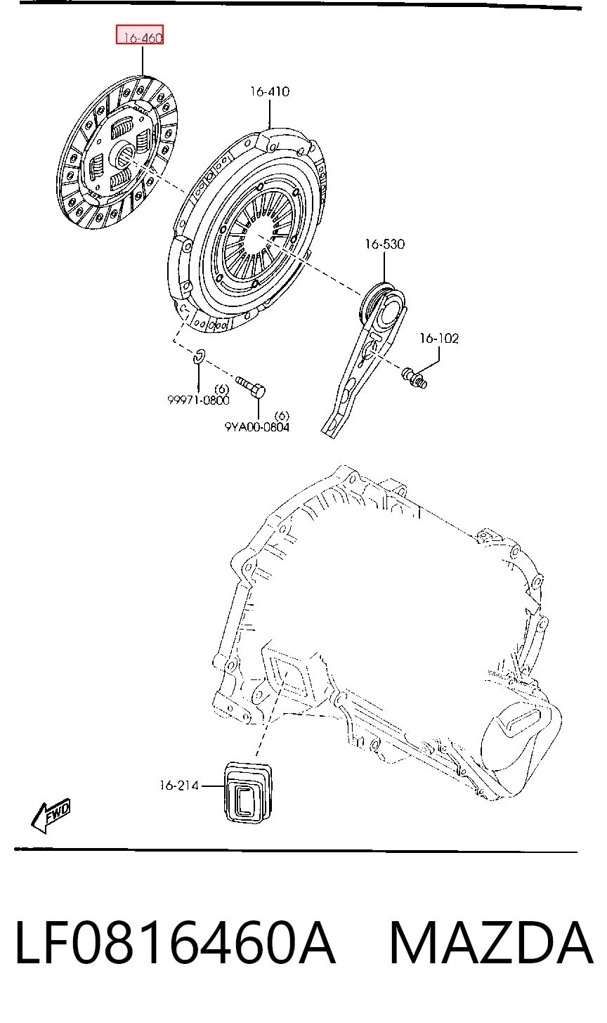 Disco de embraiagem para Mazda 3 BL