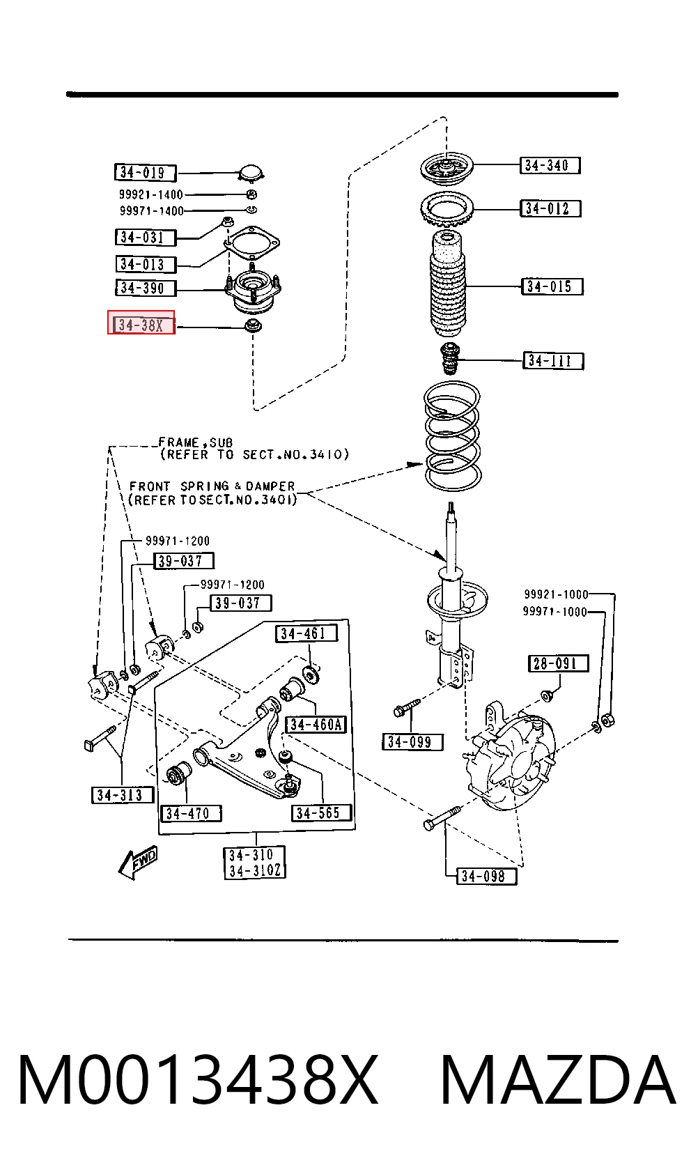 M0013438X Mazda