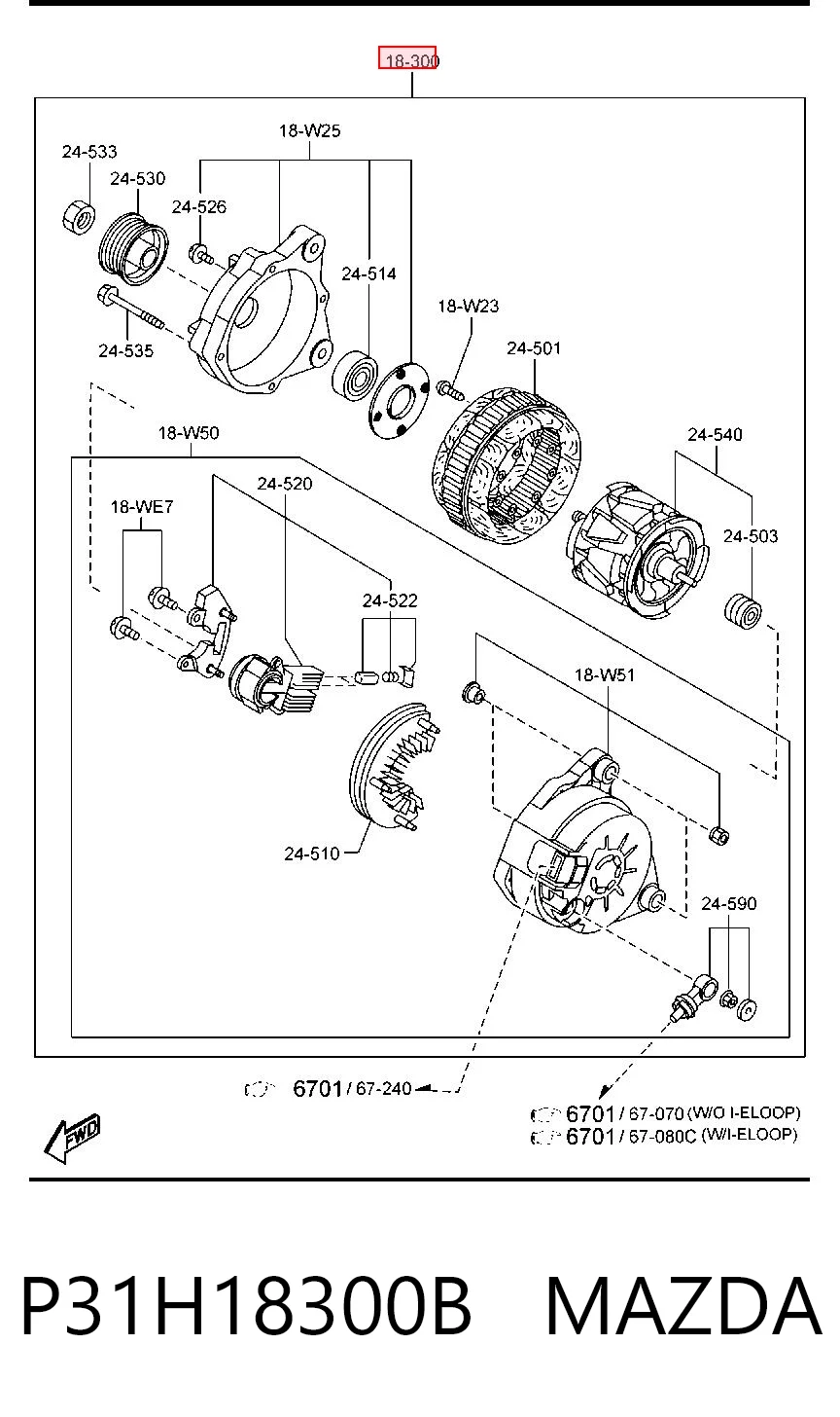 Gerador para Mazda 2 III DL, DJ