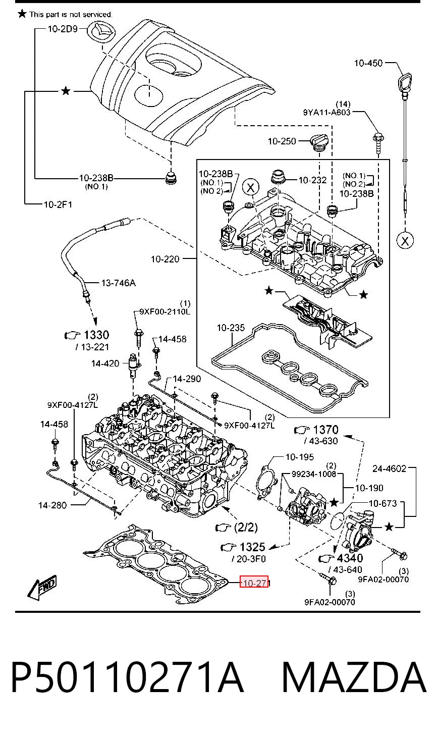 Vedante de cabeça de motor (CBC) para Mazda 2 DL, DJ