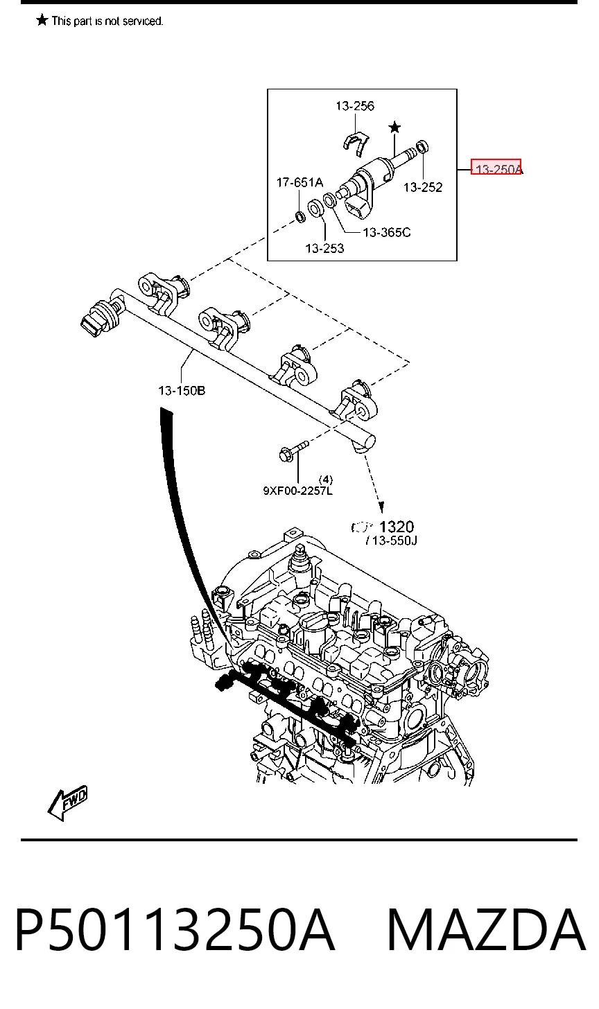 Injetor de injeção de combustível para Mazda 2 DL, DJ