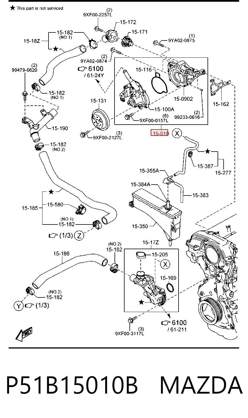 Bomba de água (bomba) de esfriamento Mazda MX-5 IV ND ao melhor preço