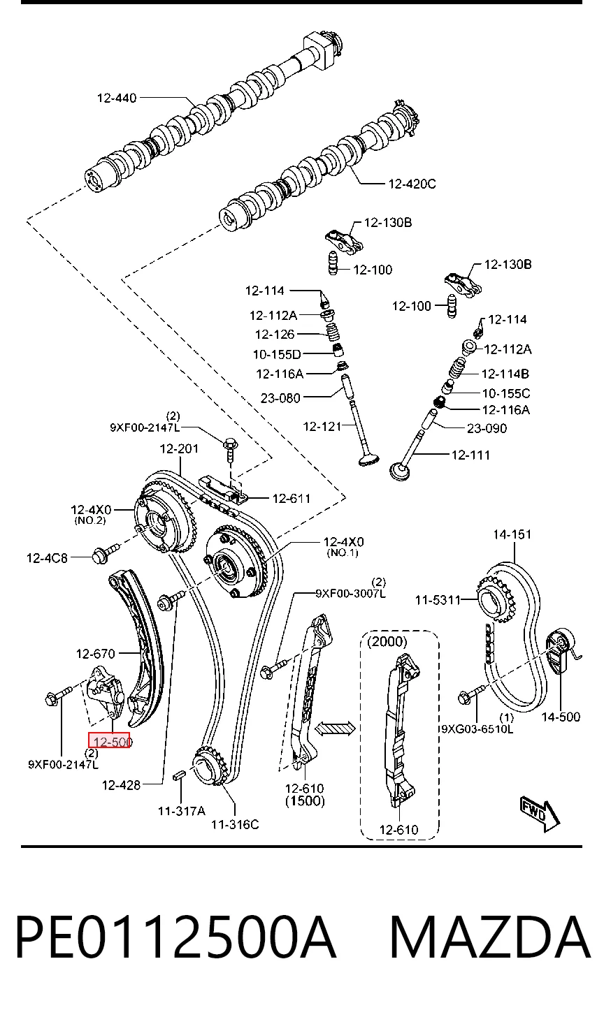 PE0112500A Mazda