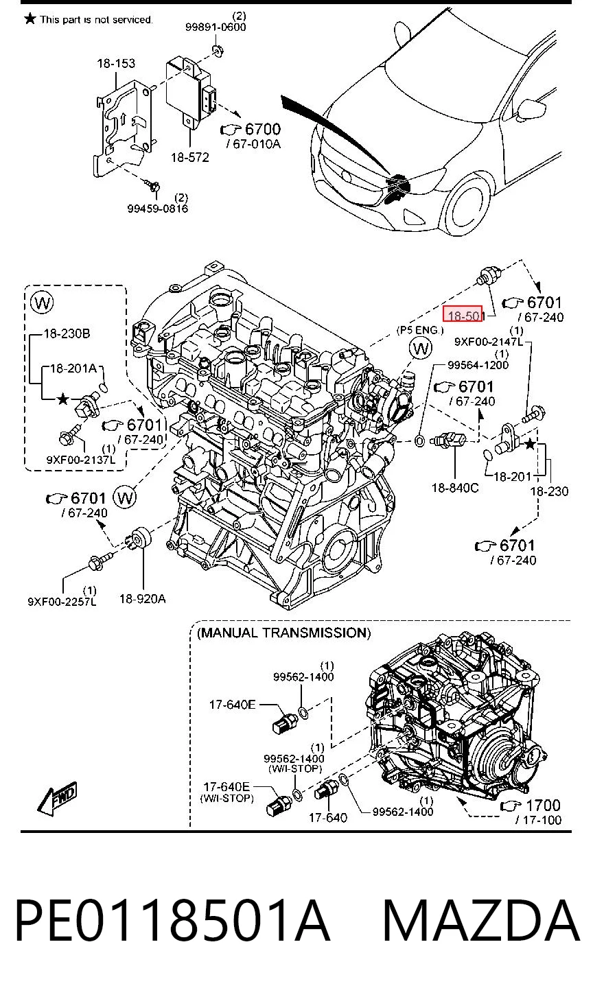 Compre Sensor de pressão de óleo Mazda 3 