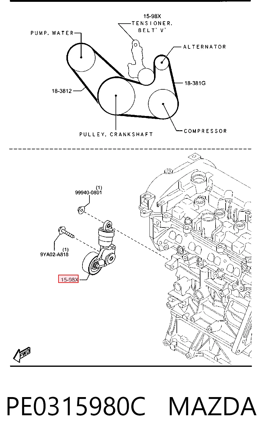 PE0315980C Mazda