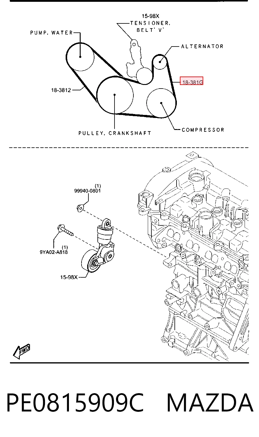 PE0815909C Mazda