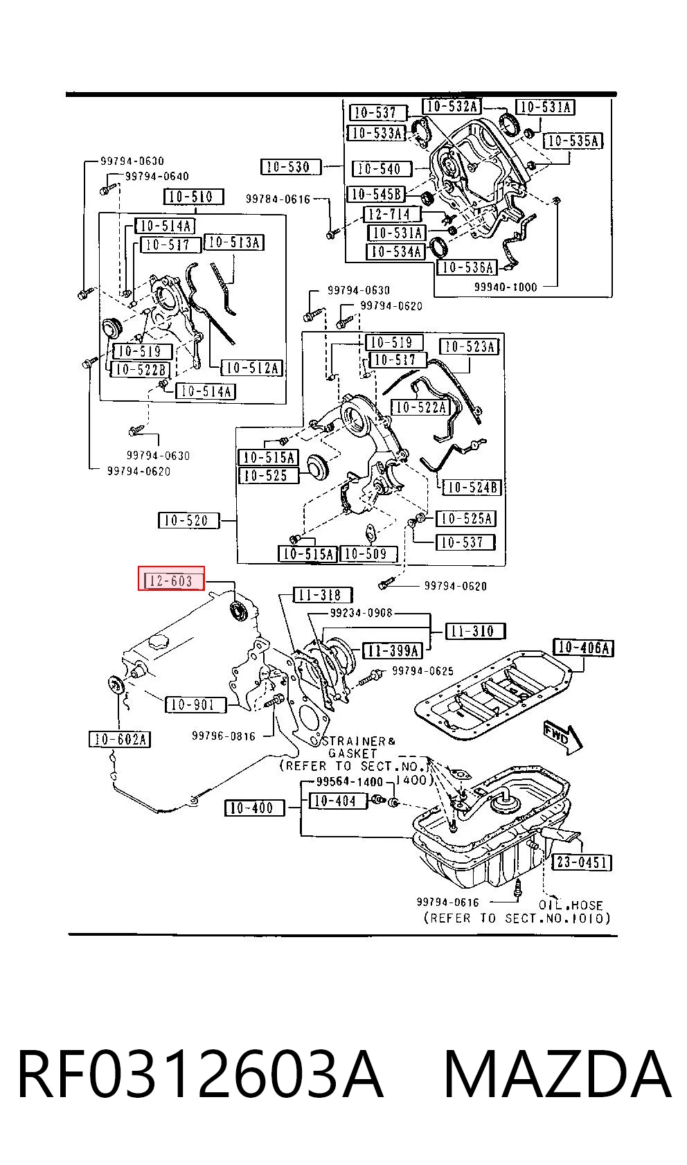 Vedação da árvore distribuidora de motor Ford Ranger  ET