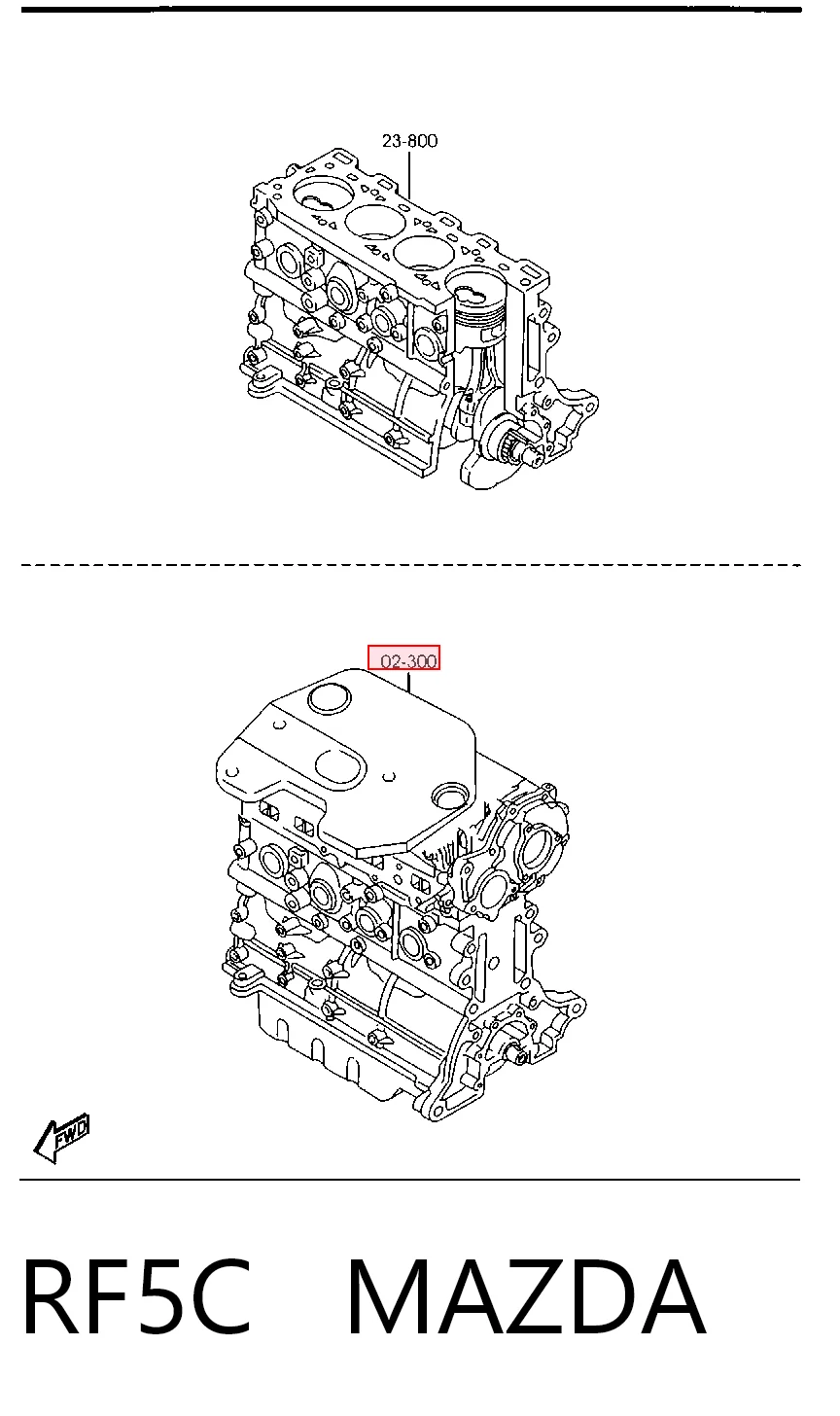 RF5C Mazda Motor montado