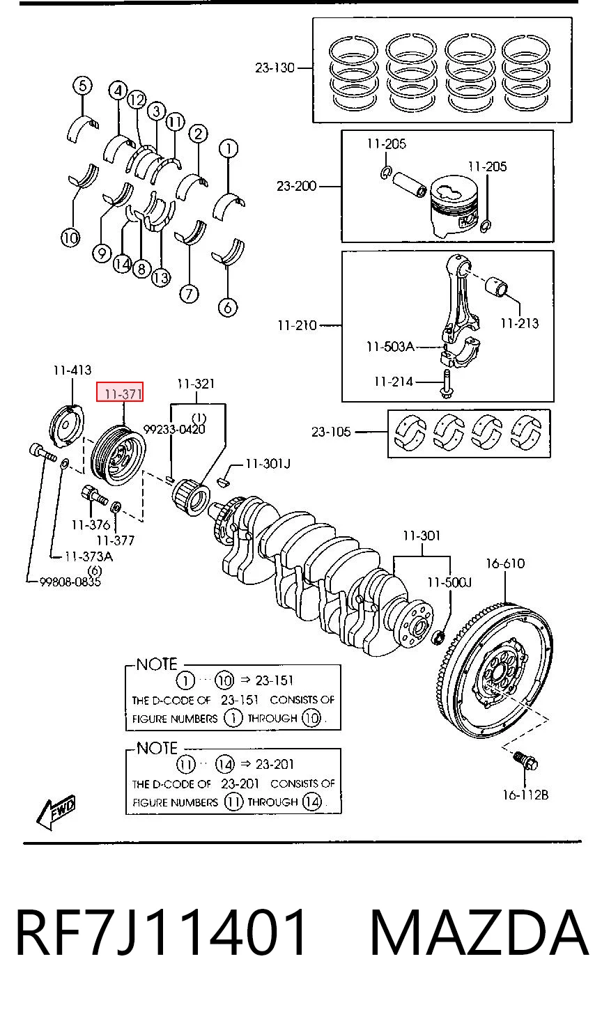 Polia de cambota para Mazda 6  GG