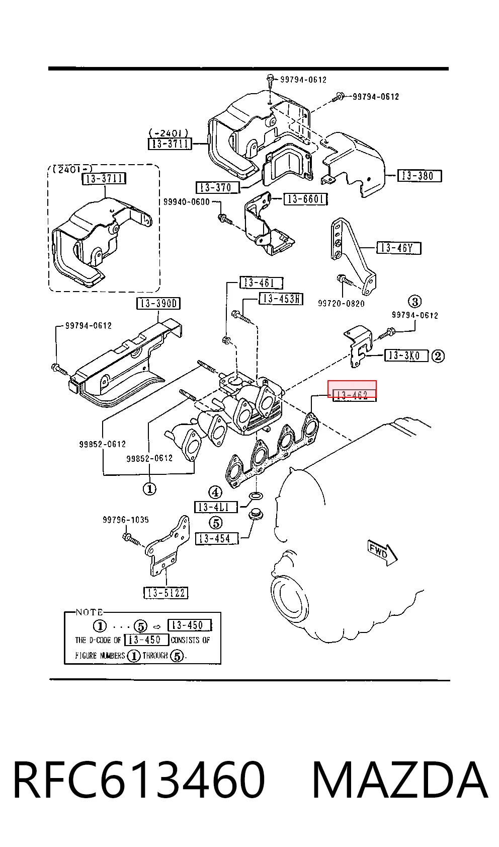 Compre Vedante de tubo coletor de escape Mazda 626 3