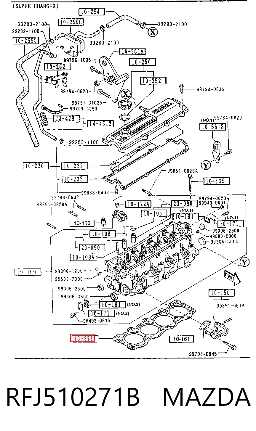 Compre Vedante de cabeça de motor (CBC) Mazda 626 4