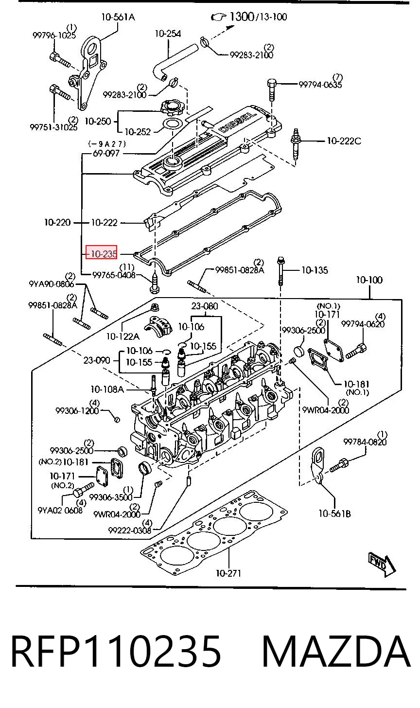 Vedante de tampa de válvulas de motor KIA Sportage I K00