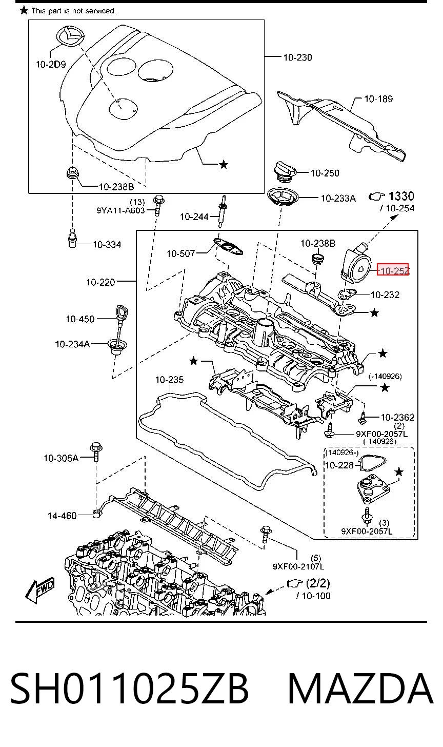 Válvula PCV de ventilação dos gases de cárter Mazda 3 BM, BN ao melhor preço