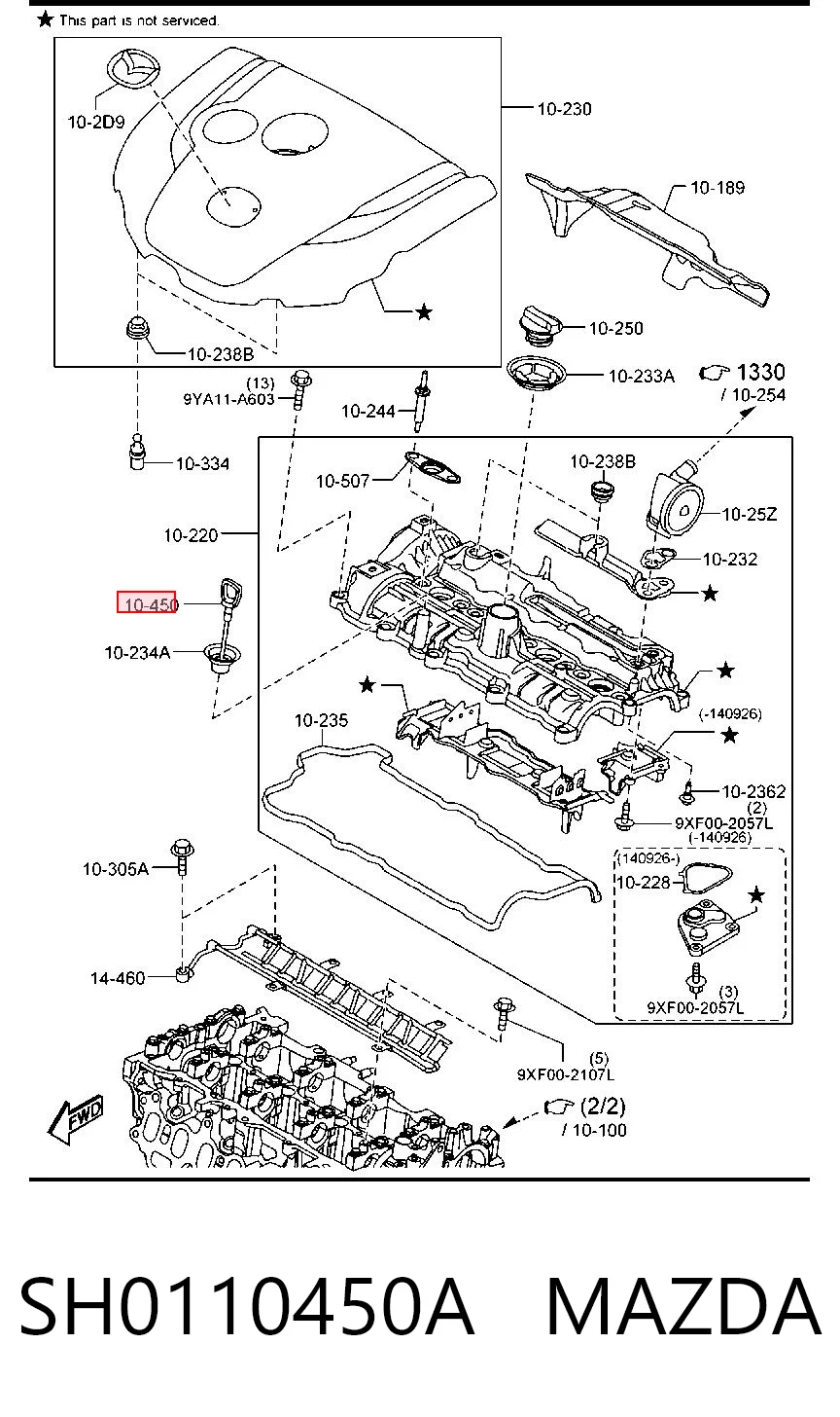 Sonda (indicador) do nível de óleo no motor Mazda CX-5  KE, GH ao melhor preço