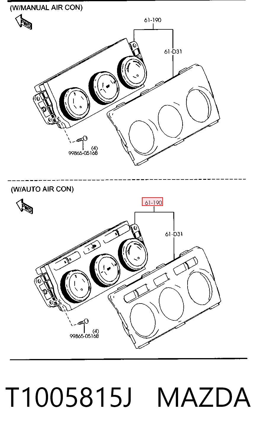Unidade de controlo dos modos de aquecimento/condicionamento para Mazda 6  GH