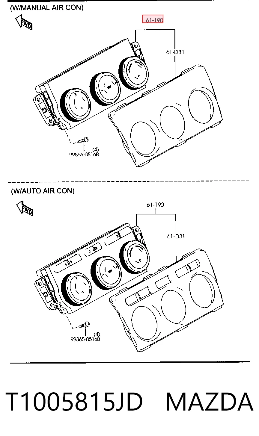 Unidade de controlo dos modos de aquecimento/condicionamento Mazda 6  GH