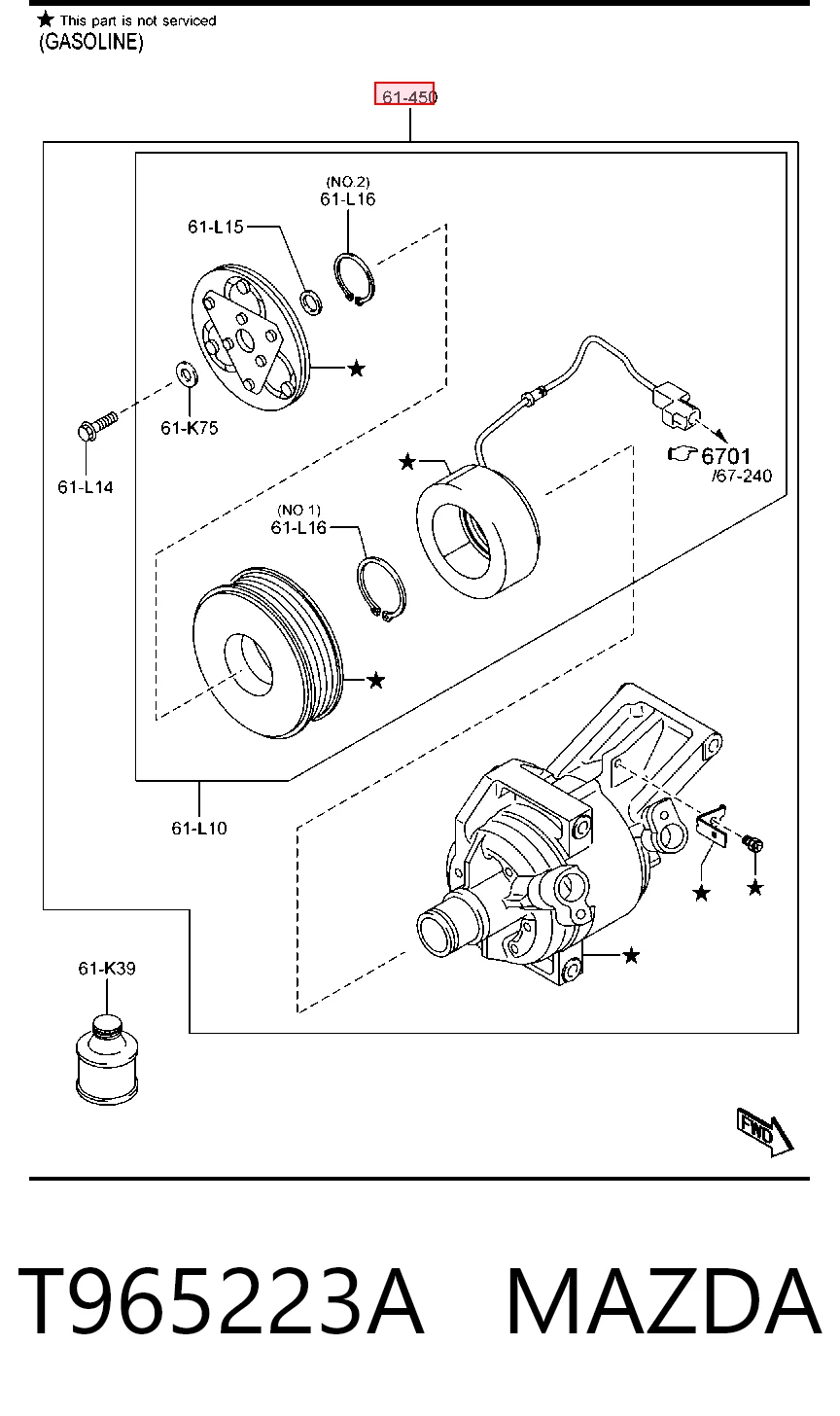 Compressor de aparelho de ar condicionado Mazda CX-3  DK