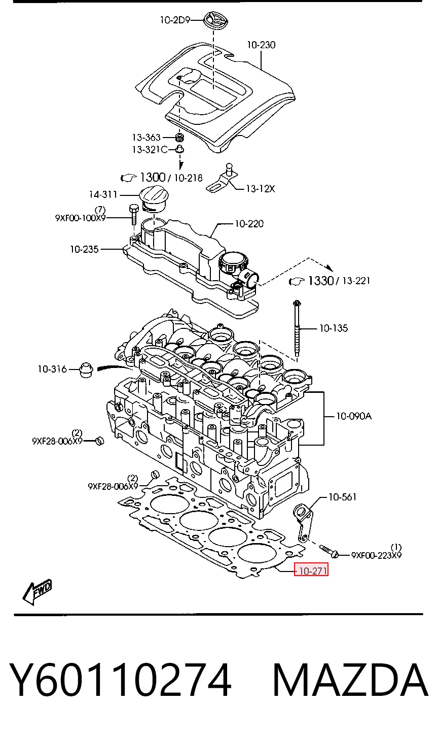 Vedante de cabeça de motor (CBC) Fiat/Alfa/Lancia 9643597380 preço, a partir de 25,84 USD