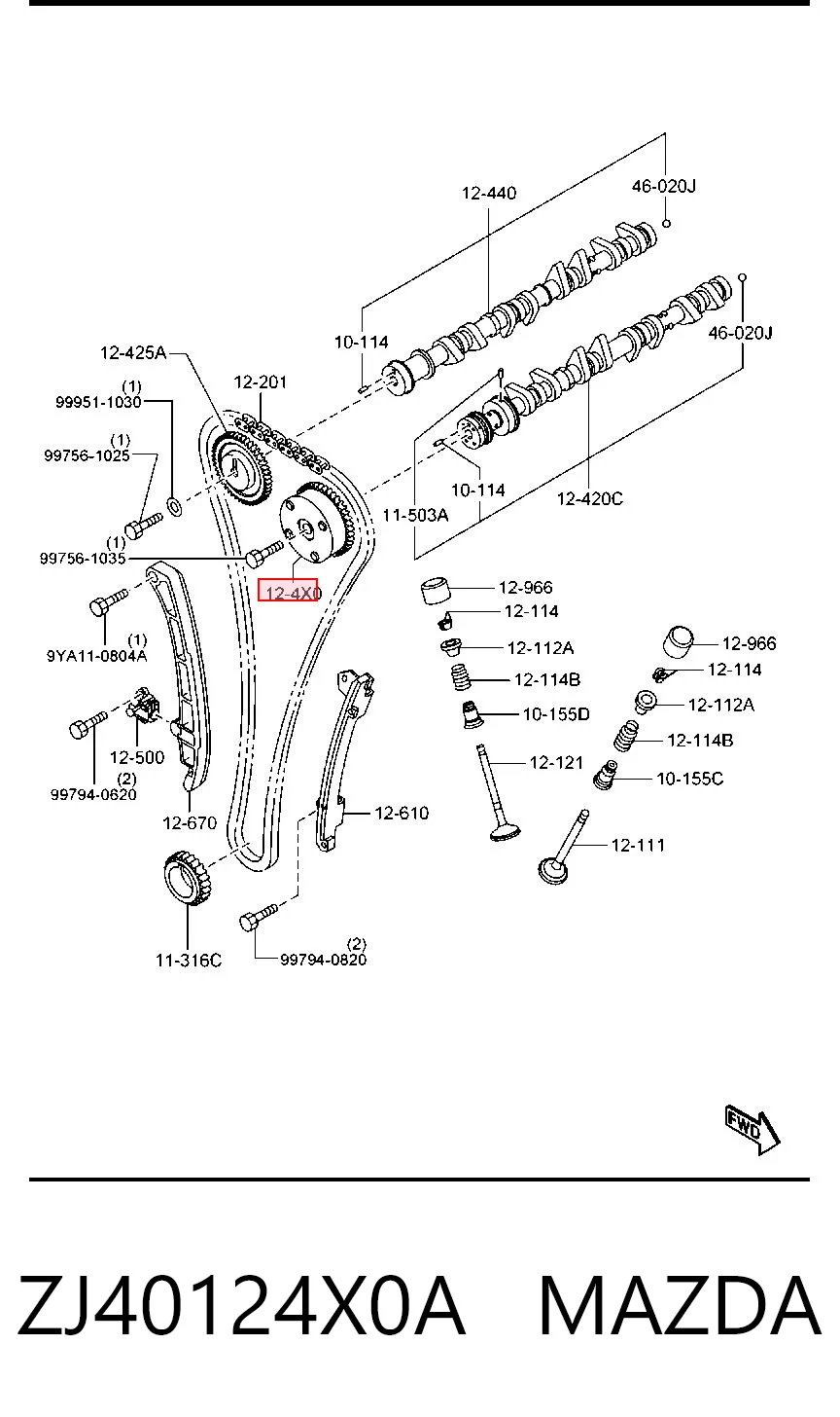 Engrenagem de cadeia da roda dentada da árvore distribuidora de motor AND 30109317