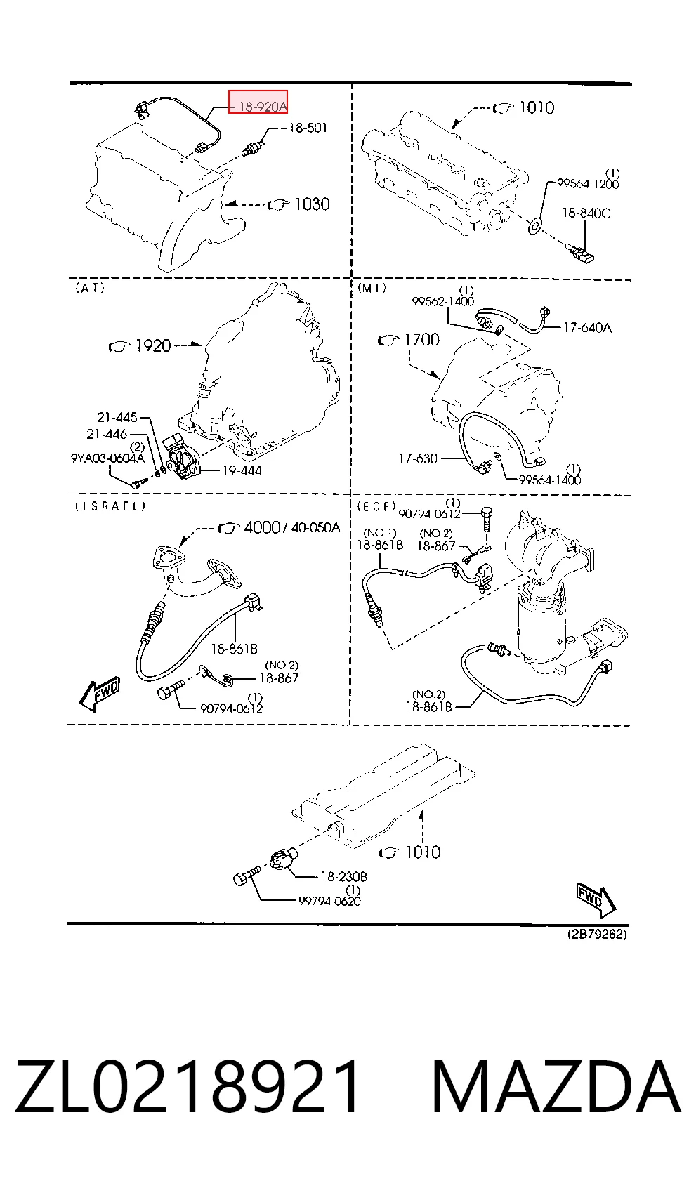 Sensor de detonação Mazda 323 F VI hatchback (BJ) (1998 - 2003) F VI