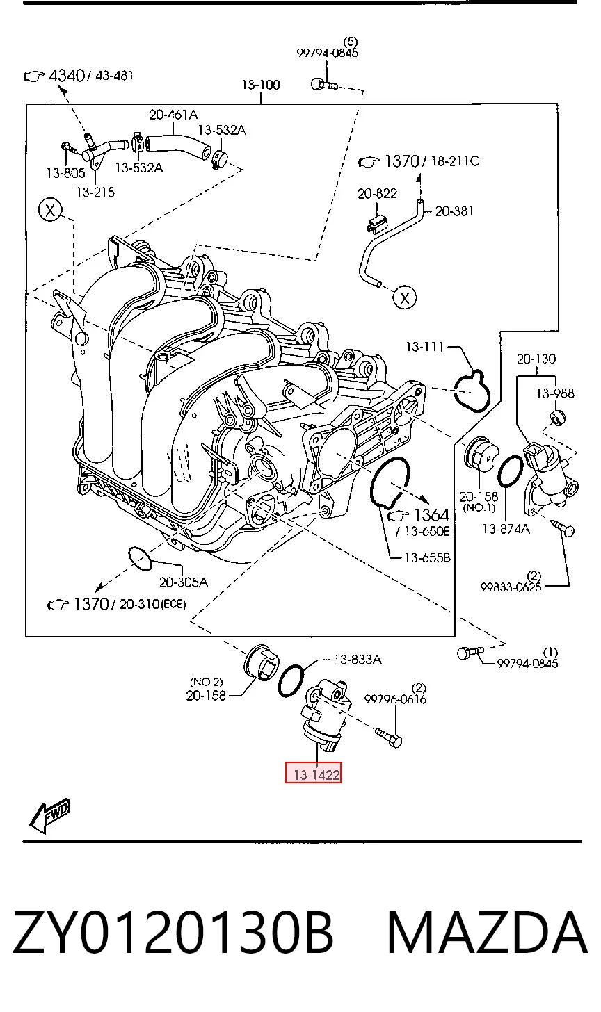 ZY0120130B Mazda