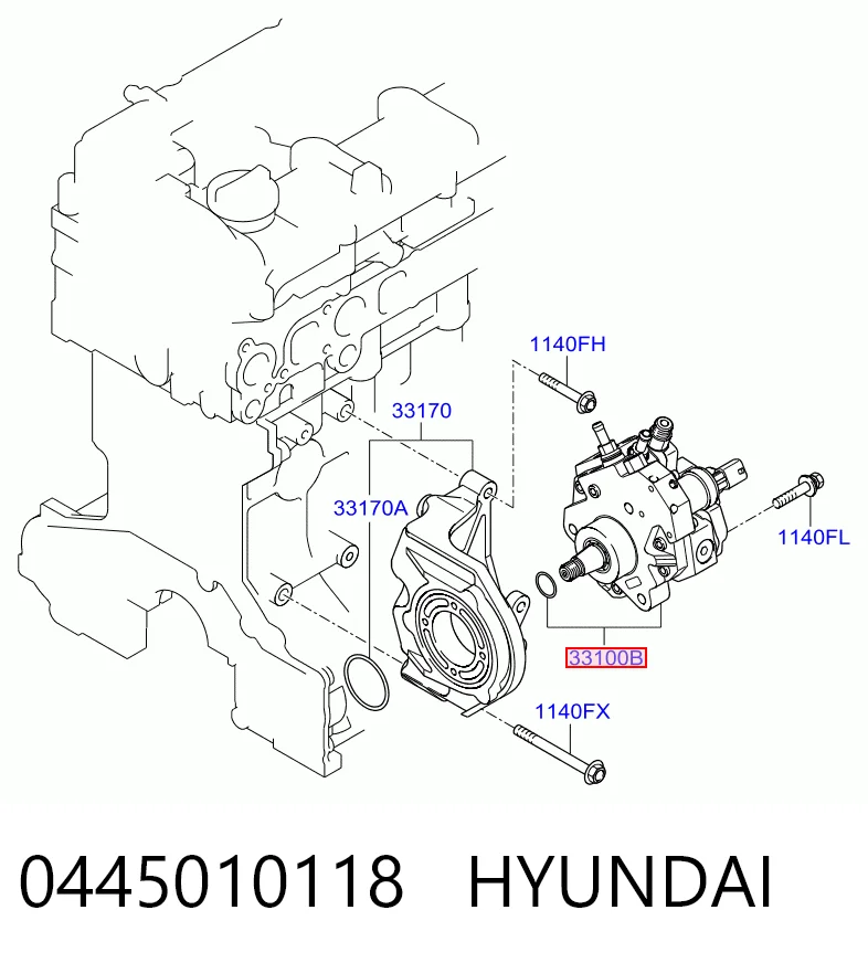 0445010118 Hyundai/Kia Bomba de combustível de pressão alta