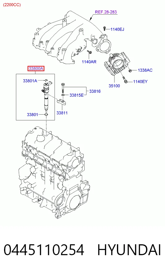 Injetor de injeção de combustível Hyundai Santa Fe II CM