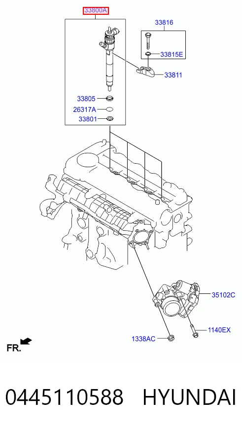 Injetor de injeção de combustível para Hyundai I30  GDH