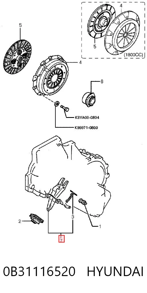 Forquilha de embraiagem para Mazda 323 BA