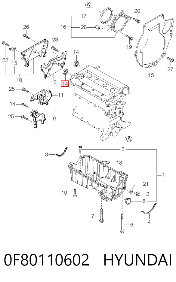 Vedação dianteira da árvore distribuidora de motor para Mazda 323 F V BA