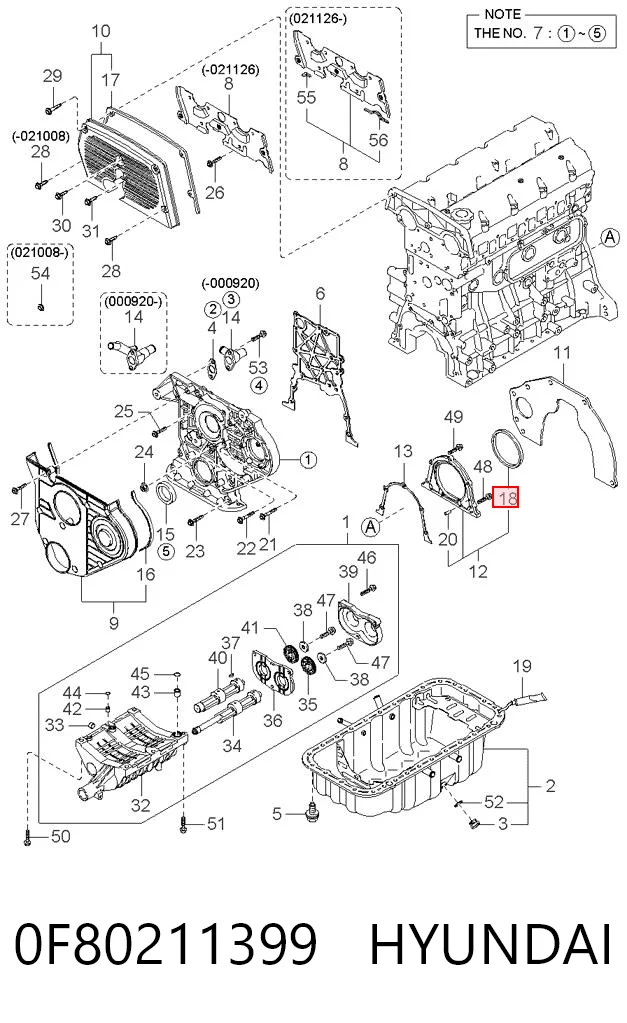 Vedação traseira de cambota de motor para KIA Sportage I K00