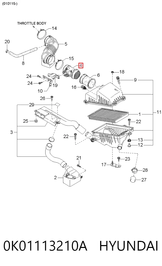 0K01113210A Hyundai/Kia