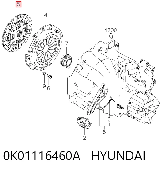 0K01116460A Hyundai/Kia
