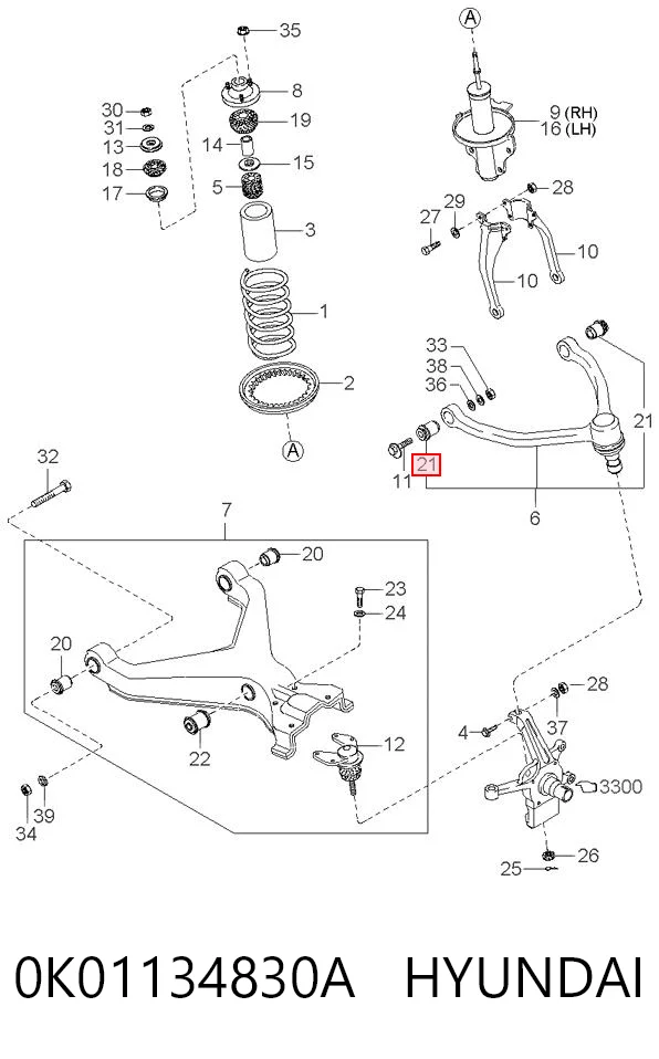 0K01134830A Hyundai/Kia