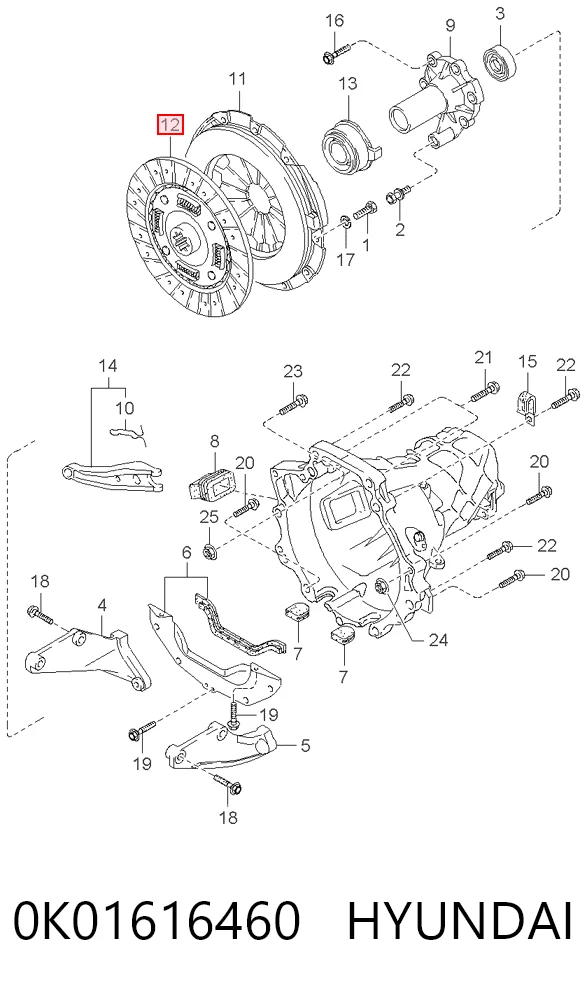 0K01616460 Hyundai/Kia