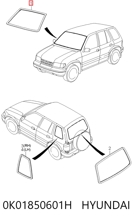 Moldura de pára-brisas para KIA Sportage K00
