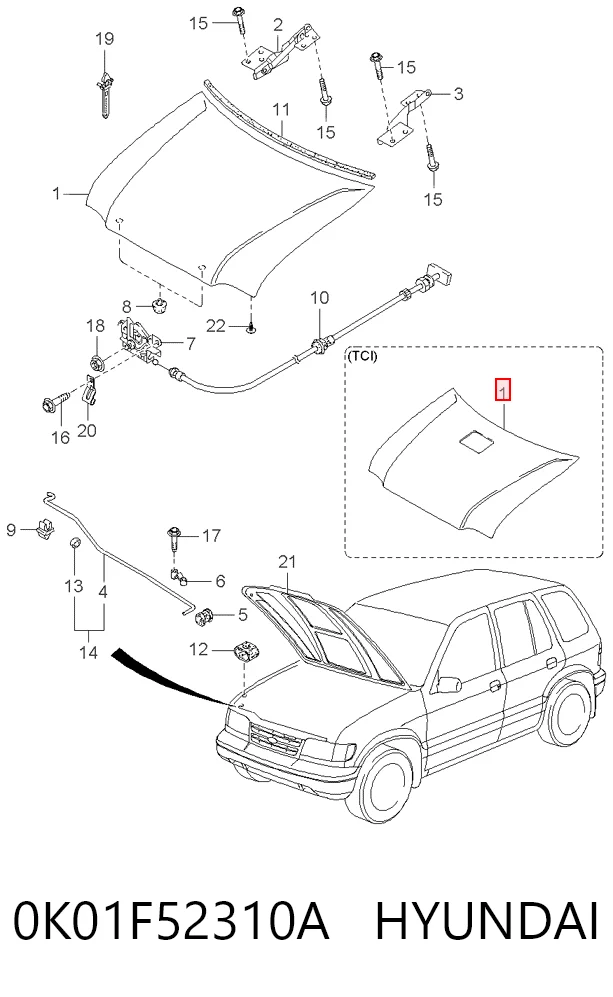 Capota KIA Sportage I K00
