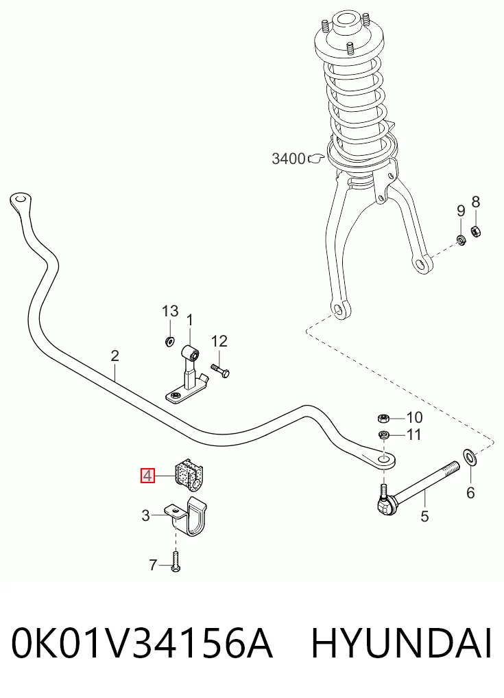 0K01V34156A Hyundai/Kia