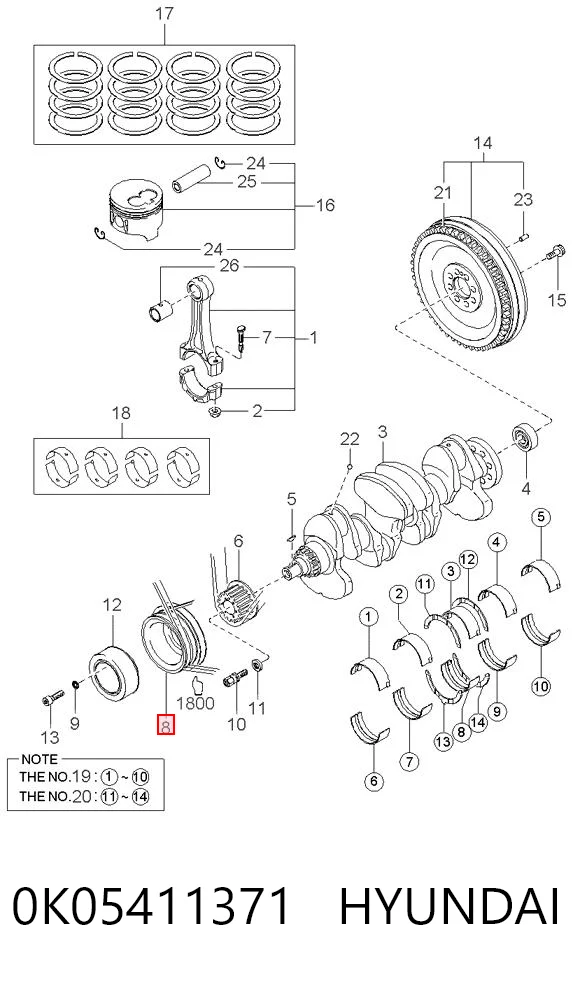 Polia de cambota para KIA Sportage K00
