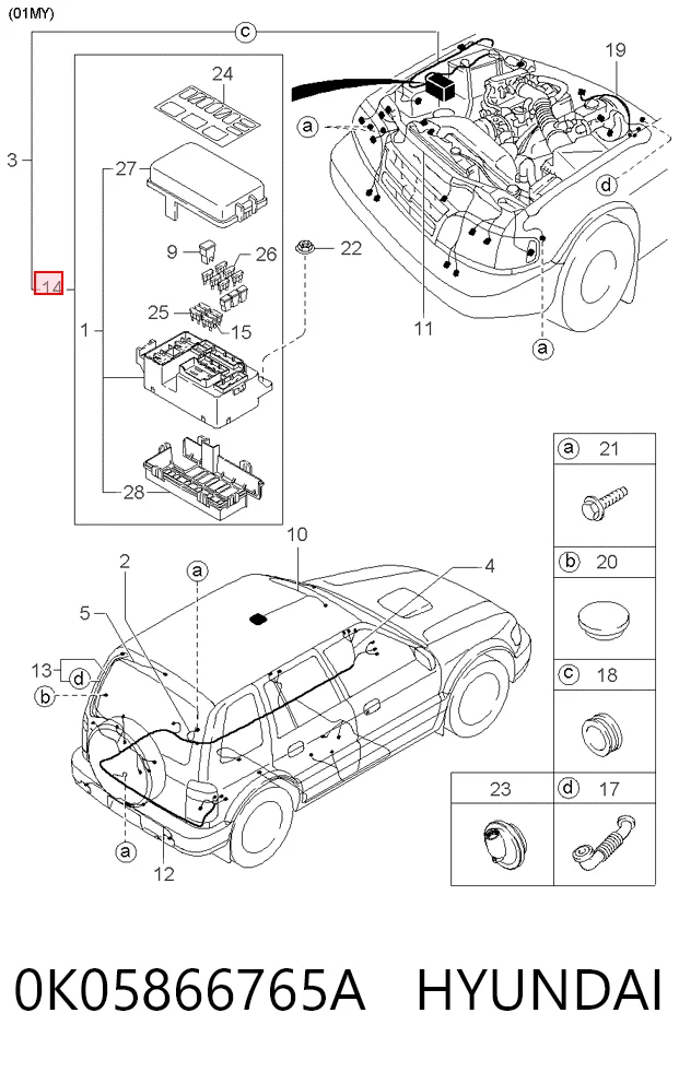 Unidade de dispositivos de segurança KIA Sportage  K00 ao melhor preço